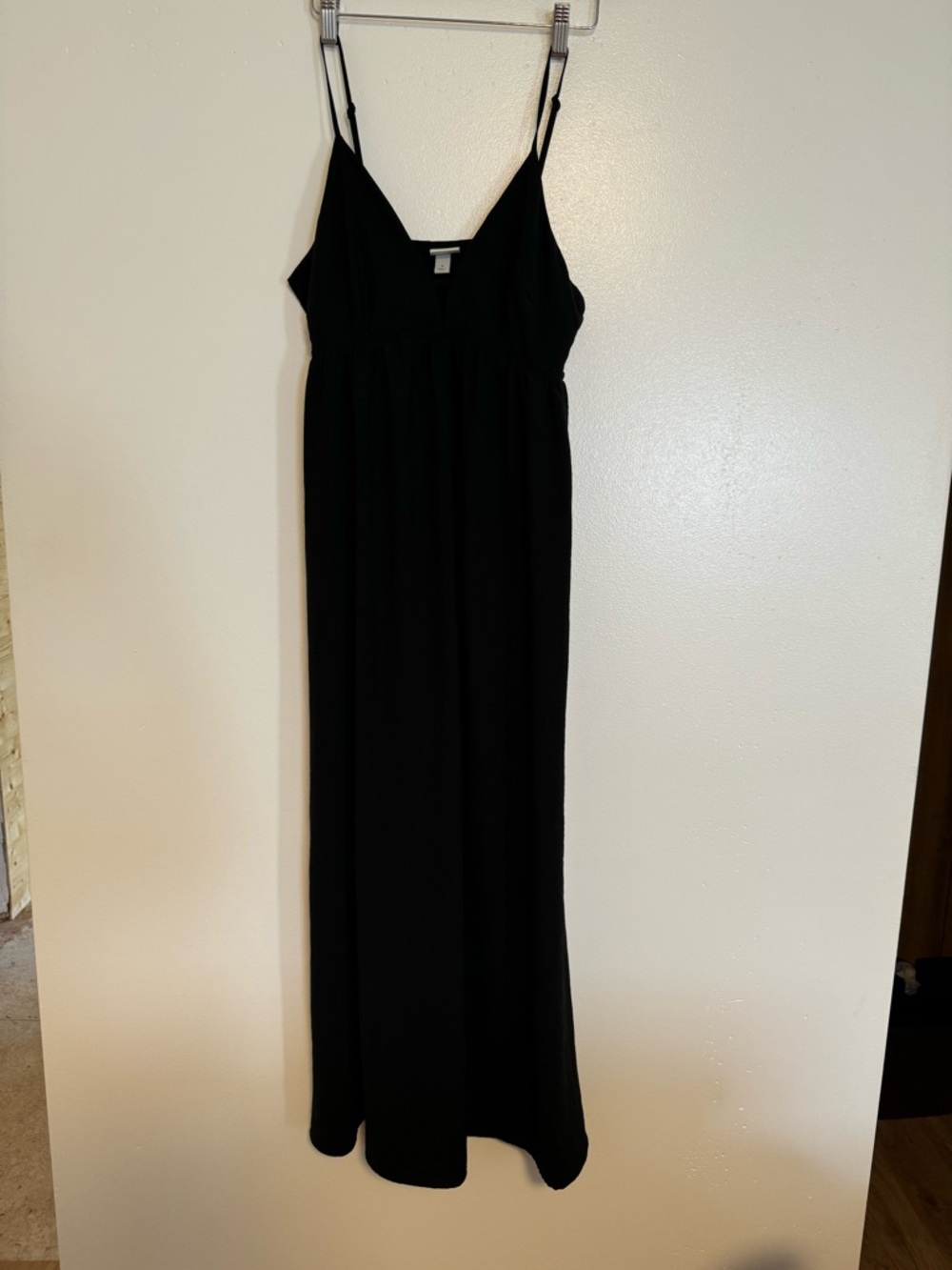 a new day Black Midi Dress with Spaghetti Straps